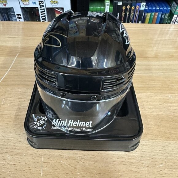 Trevor Zegras Anaheim Ducks Signed Black Mini Helmet - Picture 3 of 6